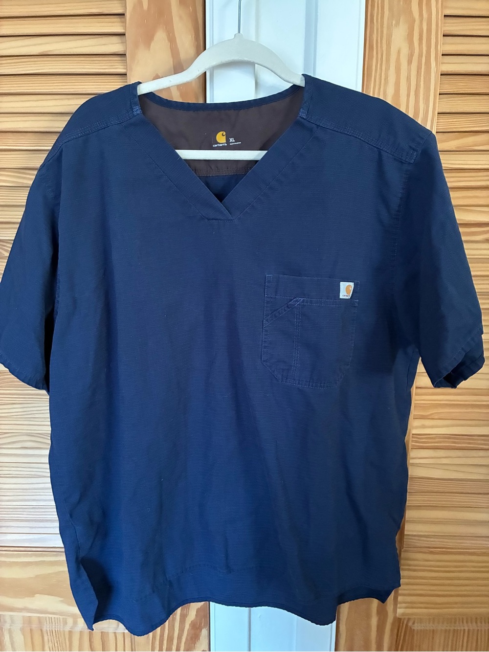 Carhartt Men’s Navy V-Neck Work Shirt size xl